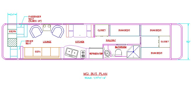 Short Bus Rv Conversion Floor Plans Floor Roma